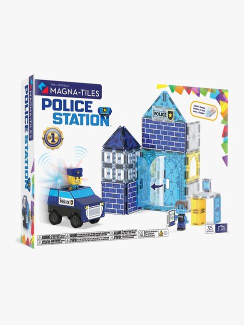 MAGNA-TILES Politistation Magnetiske Byggeklodser 35 Dele