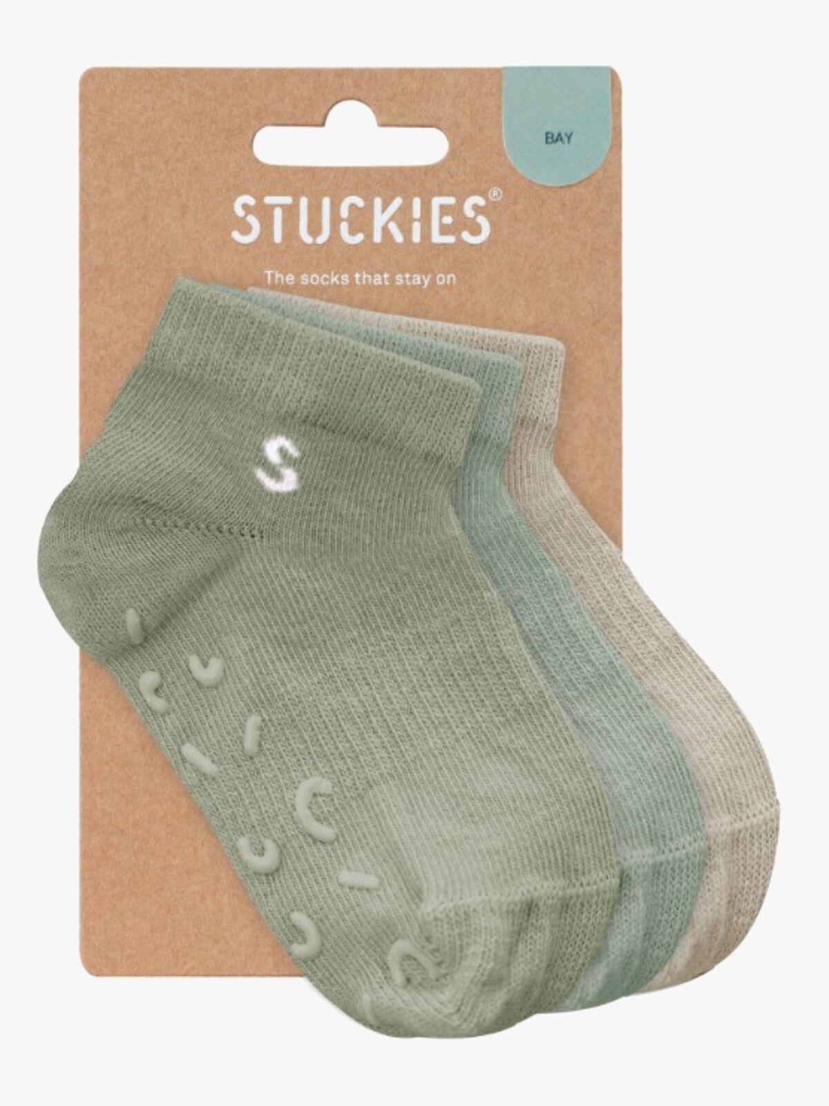 STUCKIES Ankelsokker Anti-slip 3-pak, Bay