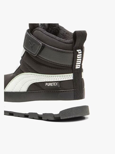 Puma Evolve Puretex AC Inf Vinterstøvler, Black/Ash Grey/White