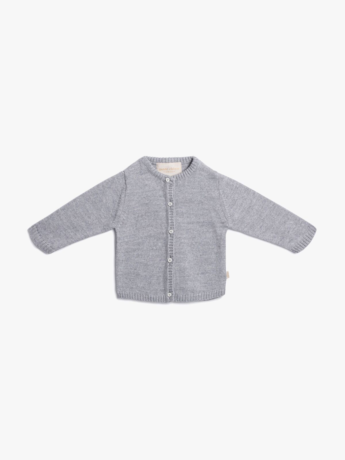 Petite Chérie Atelier Margit Babytrøje, Light Grey/Grey Melange