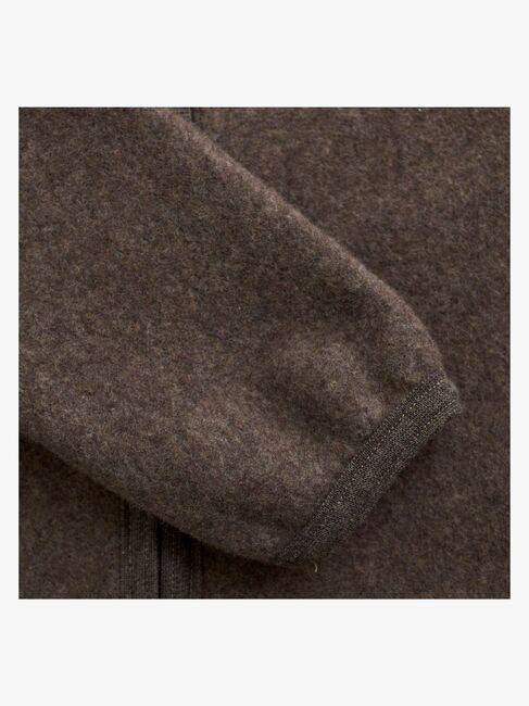 Huttelihut Uldfeecejakke Merinould, Brown Melange