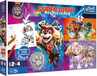 Trefl Primo Paw Patrol The Mighty Movie Super Giant Puslespil 15 Brikker