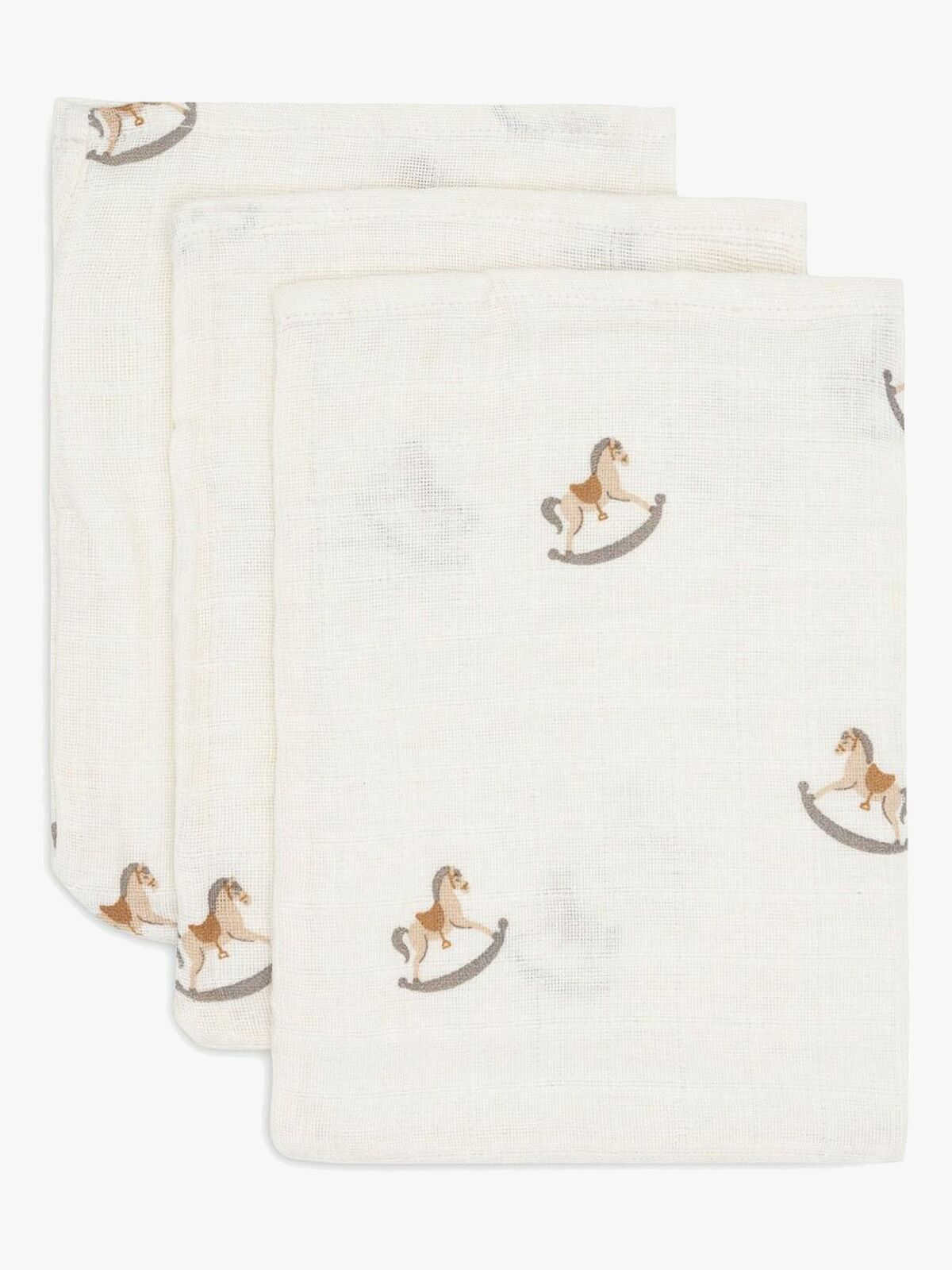 Jollein Vaskehandske Musselin 3-pak, Nostalgic Ride