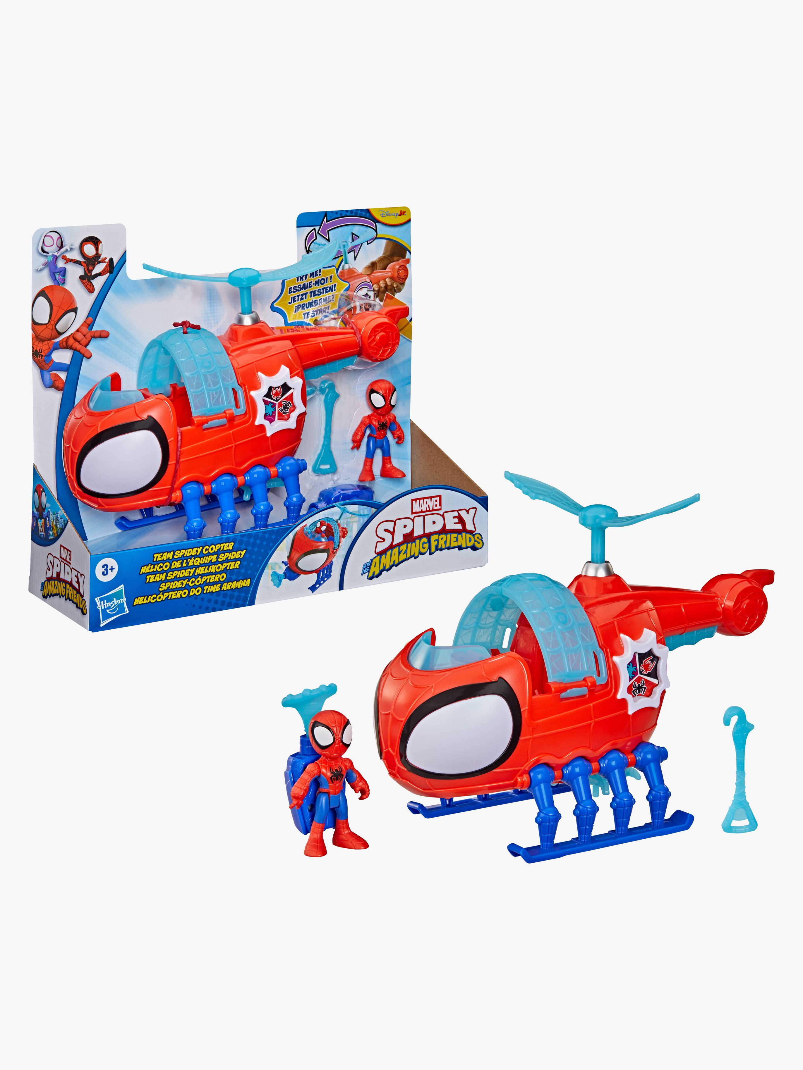 Spidey And His Amazing Friends Figur med Transportmiddel Team Spidey Copter