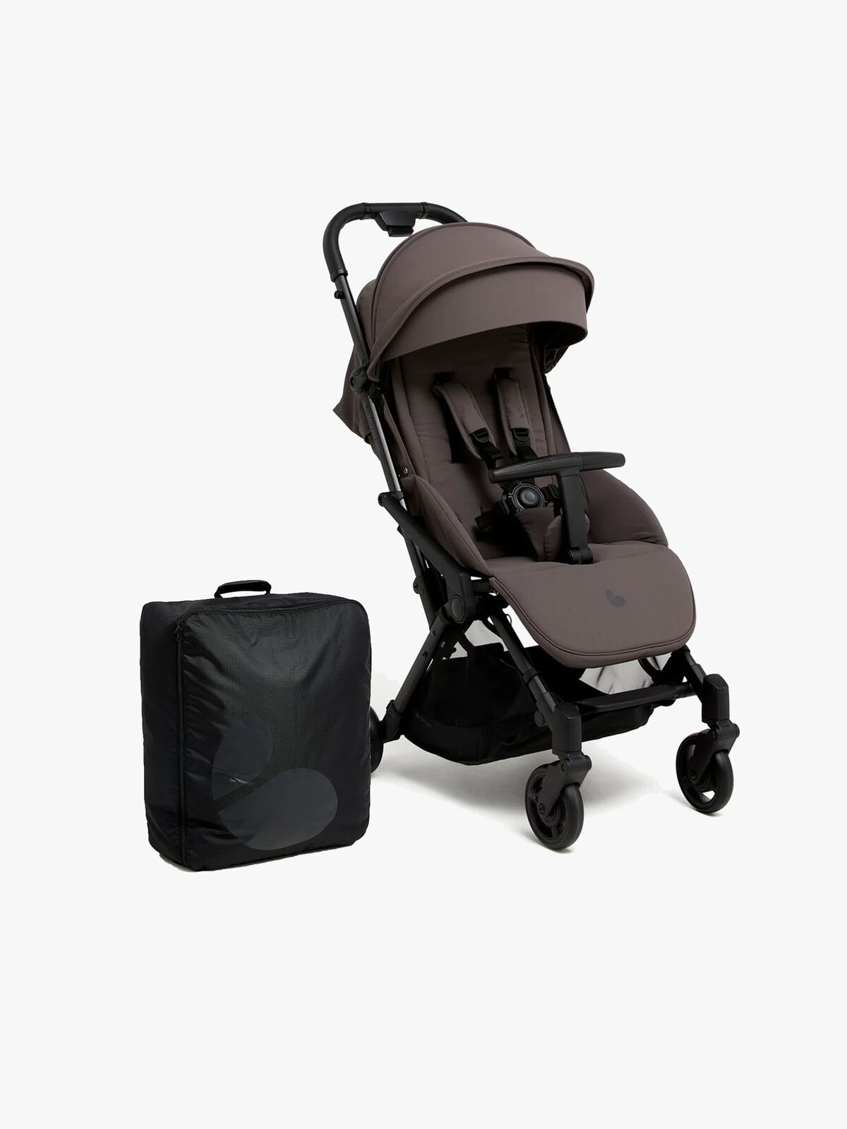 Beemoo Easy Fly Lux 4 Klapvogn inkl. Padded Transporttaske, Gull Grey