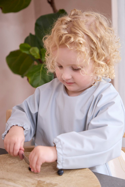 FILIBABBA  Langærmet Hagesmæk, Pearl Blue