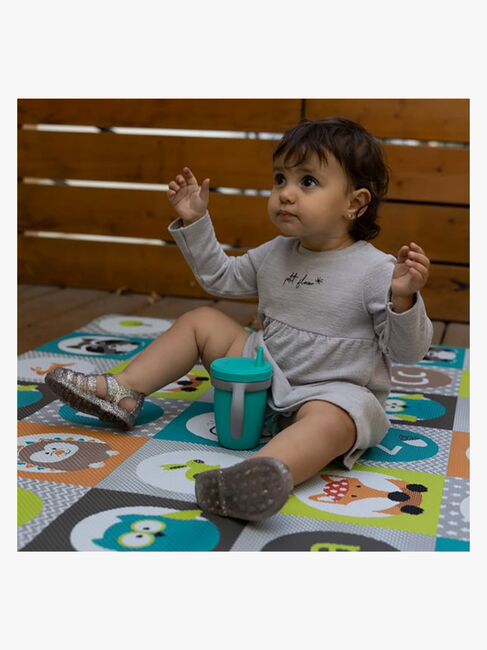 bblüv Kop Anti-spill 4-in-1, Aqua/Grey