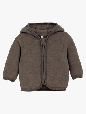 Huttelihut Uldfeecejakke Merinould, Brown Melange