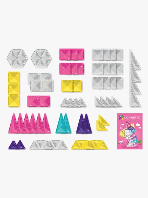 Connetix Magnetiske Byggeklodser Glitter Enhjørning 56 Dele