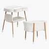 Beemoo CARE Nordic Tremmeseng & Puslebord, White/Wood