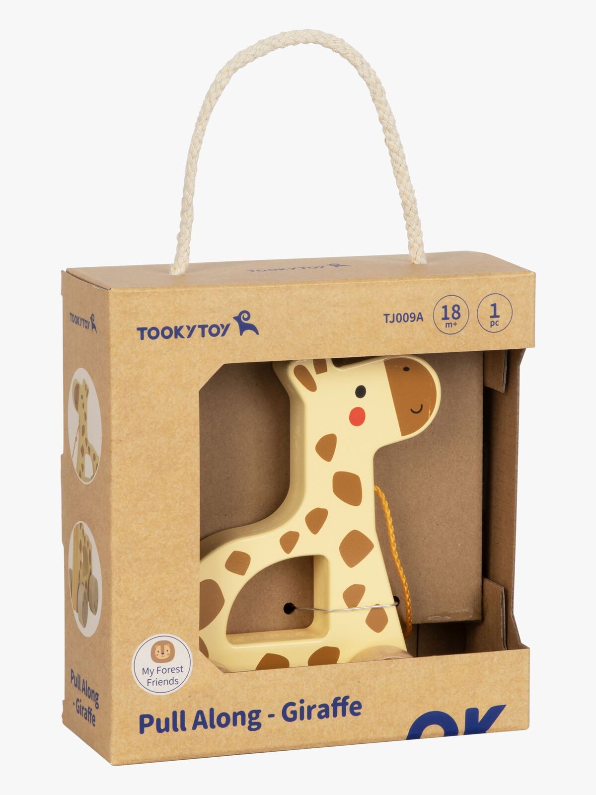 Tooky Toy Træklegetøj Giraf
