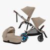 Cybex e-Gazelle S Søskendevogn inkl. Liggedel, Almond Beige/Taupe