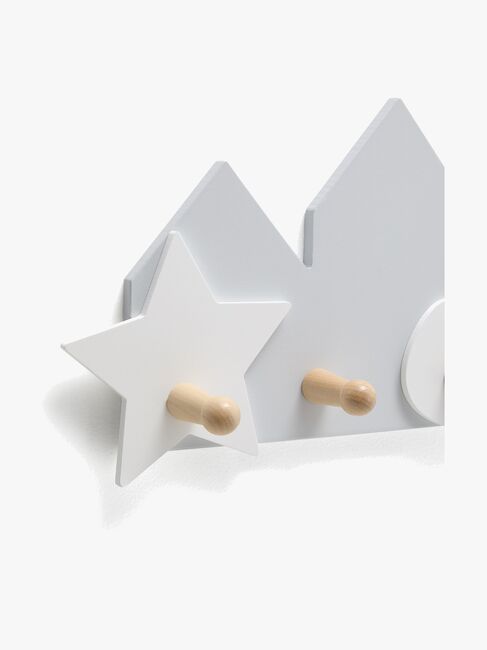 Cloudberry Castle Clouds & Stars Knagerække, Gray