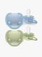 Philips Avent Ultra Soft-sut 0-6m 2-pak, Grøn/Blå