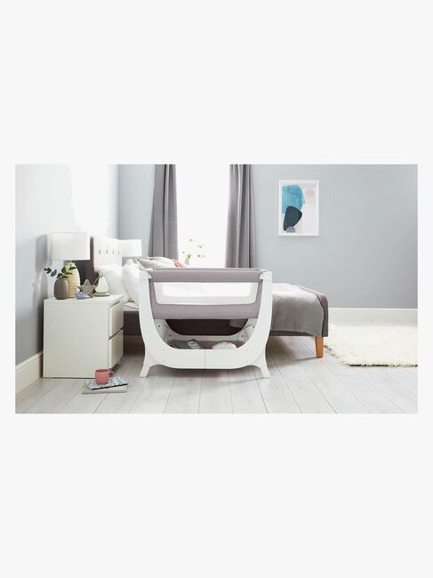 Shnuggle Air Bedside Crib, Dove Grey