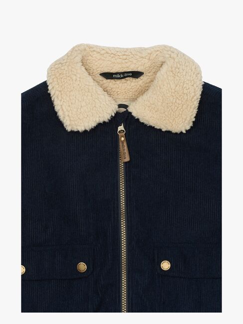 Mikk-Line Manchesterjakke med Teddyfor, Blue Nights