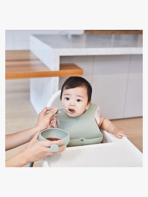 b.box Skål med Låg Silikone, Sage