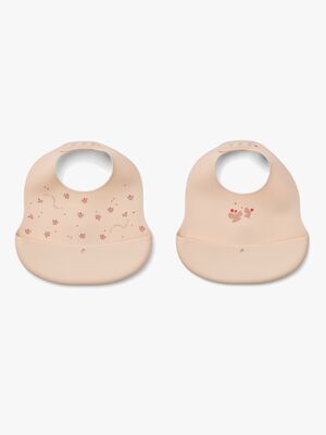 LIEWOOD Ember Mønstret Hagesmæk 2-pak, Mini Butterfly/Apple blossom