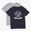 Luca & Lola Tore T-Shirt 2-pak, Navy/Grey Melange