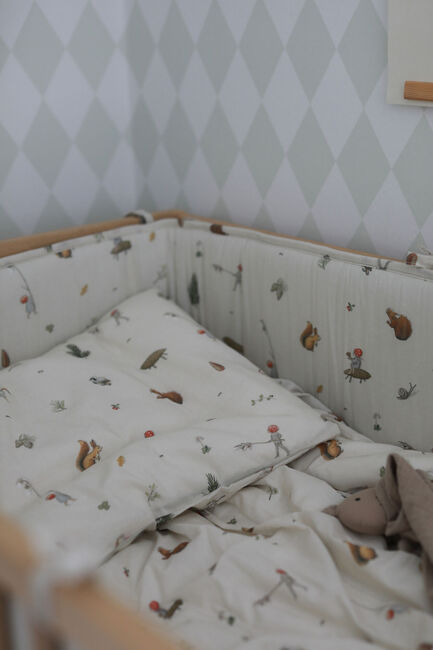 Elsa Beskow Tomtebobarnen Sengesæt 100 x 130 Tremmeseng, Beige