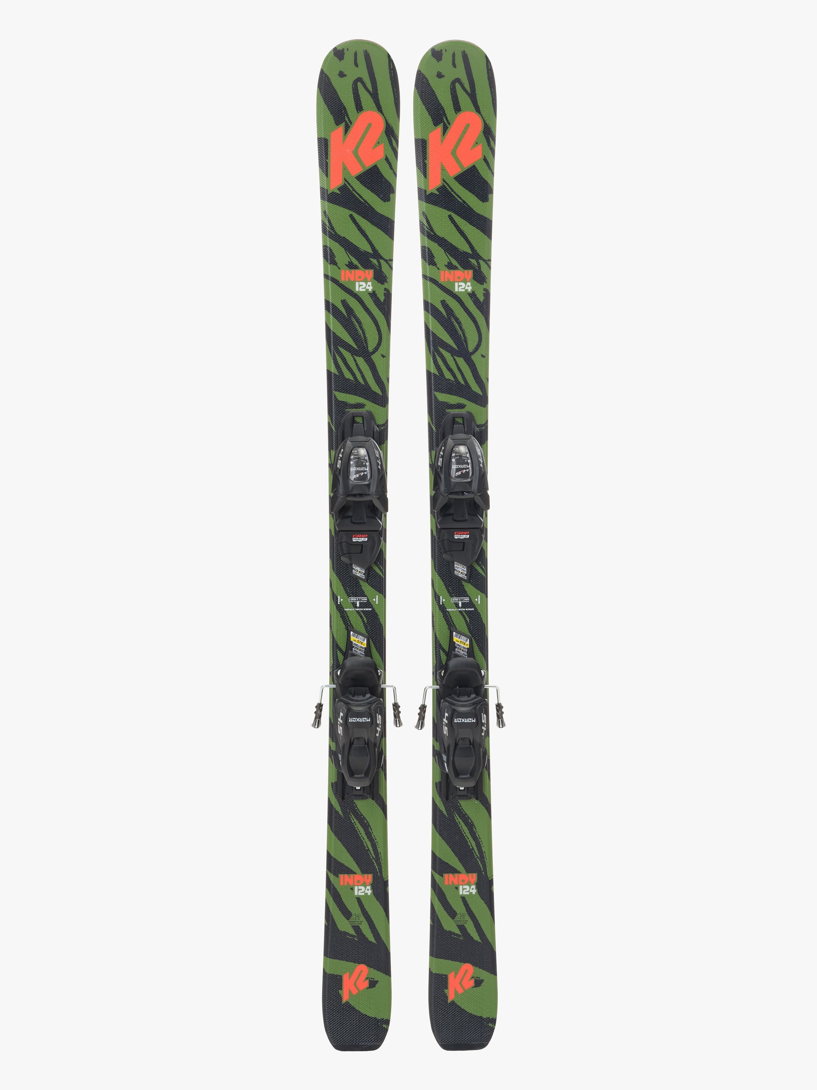 K2 Indy Fdt 4.5 Ski inkl. Bindinger, 124 cm