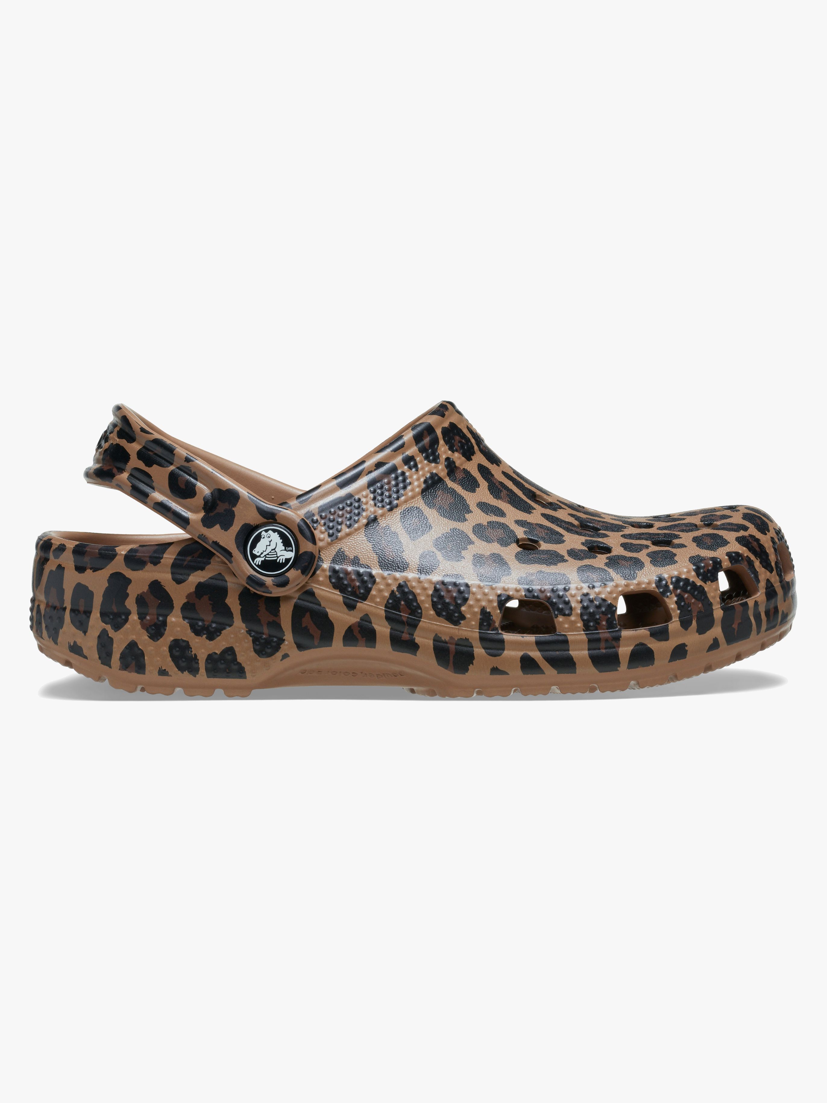 Crocs Classic Animal Hjemmesko, Sepia/Leopard, 33-34