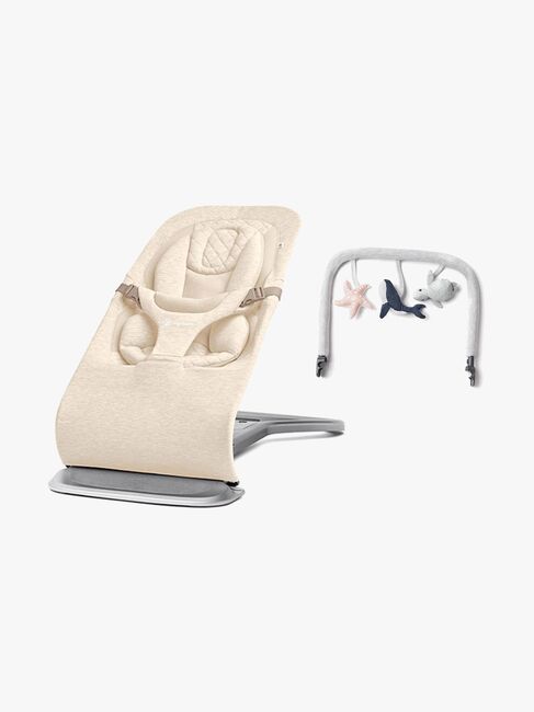 Ergobaby Evolve 3-in-1 Skråstol inkl. legetøjsbøjle, Cream