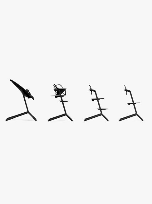 Cybex Lemo 4-in-1 Højstol inkl. Skråstol, Babysæt og Bakke, Stunning Black