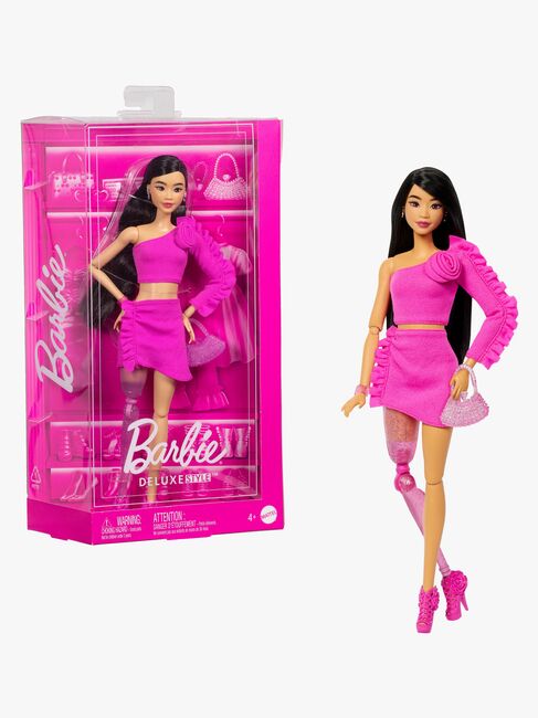 Barbie Deluxe Style Dukke Sort Hår & Benprotese