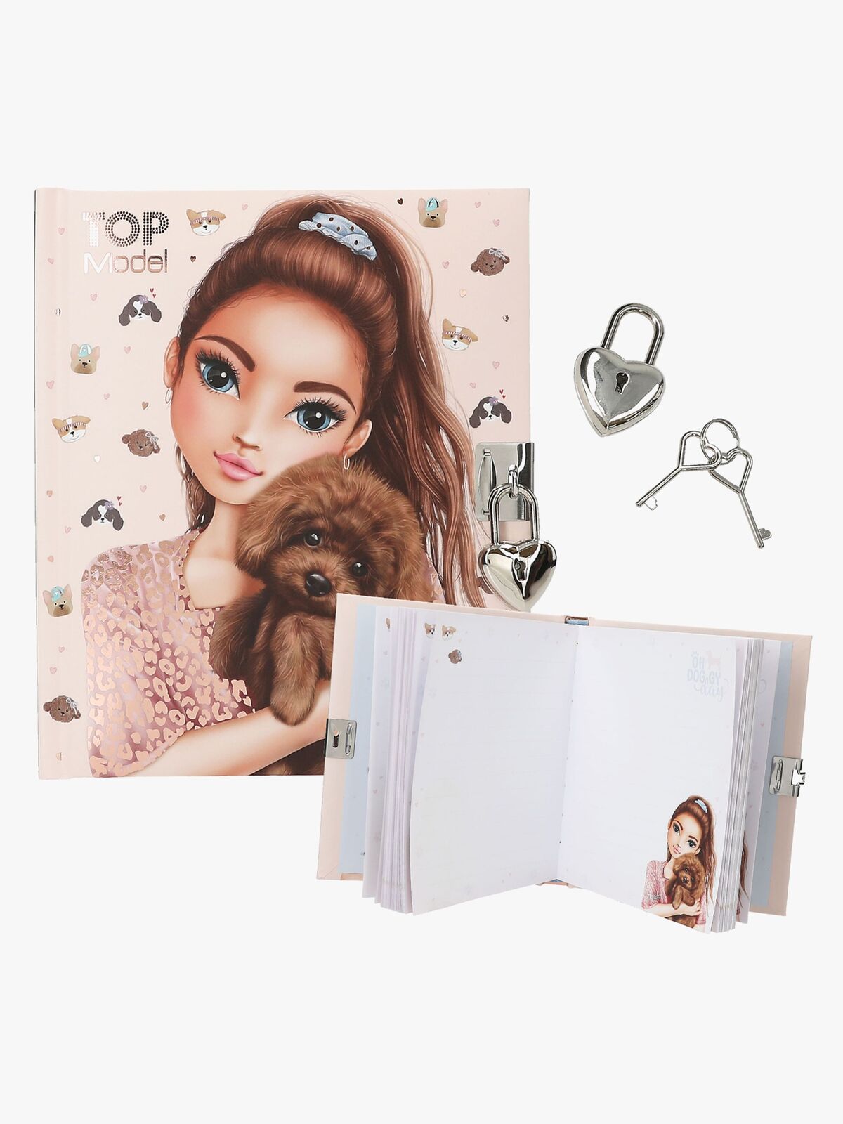 TOPModel Dagbog med Hjertelås DOGGY