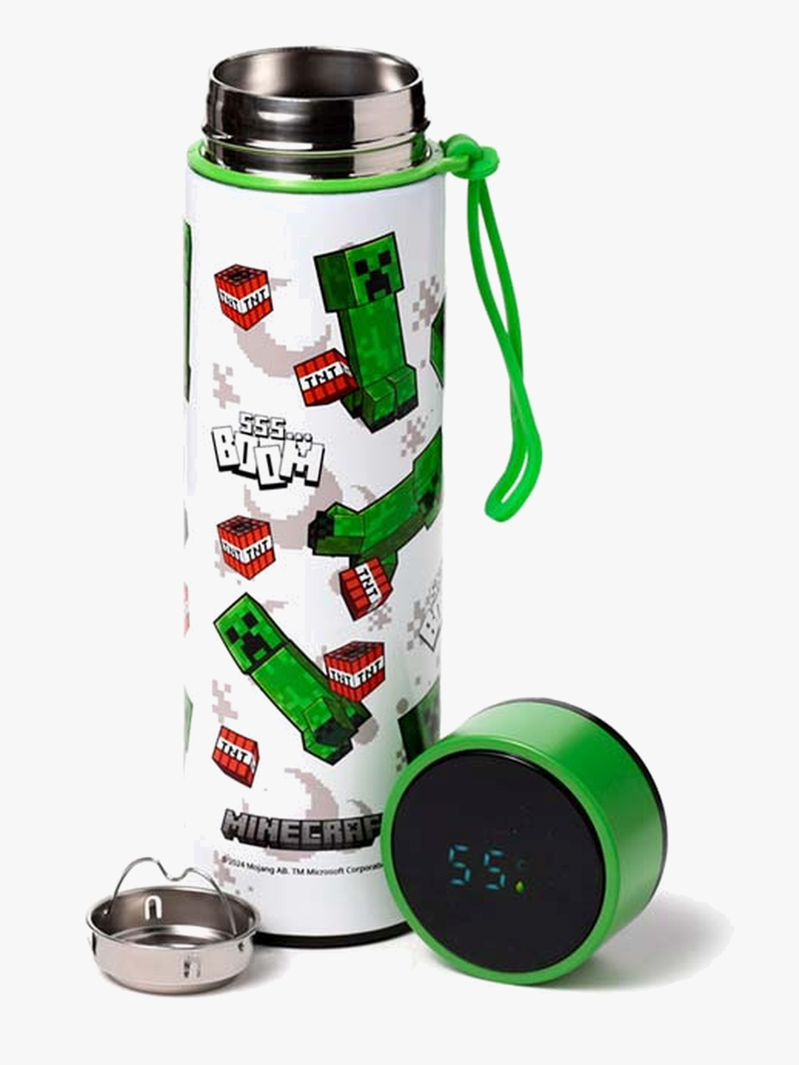 Minecraft Varm & Kold Digital Termometerflaske 450 ml, SSS…BOOM