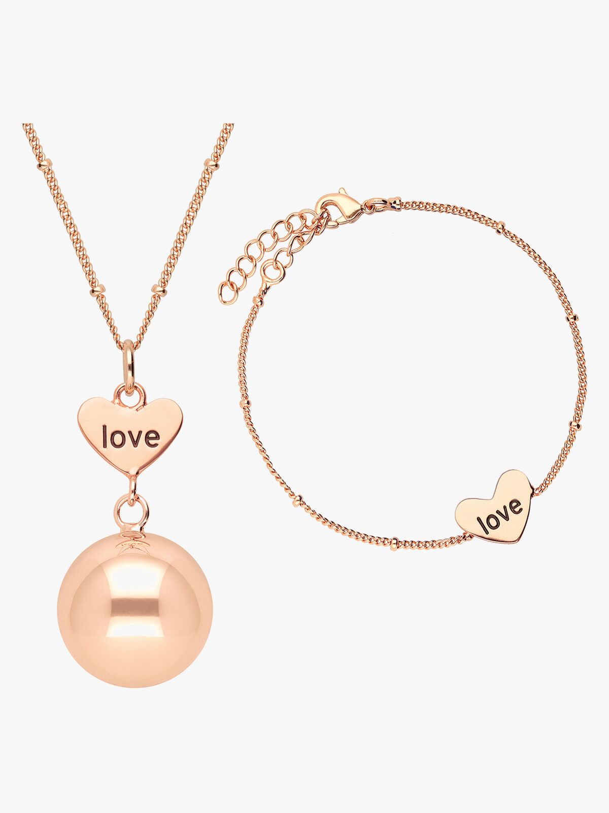 Bola Barselssmykke med Armbånd Love, Roségylden