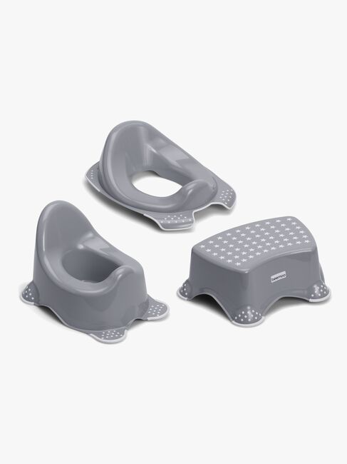 Beemoo CARE Anti-Slip Potte, Toiletsæde & Skammel, Grå