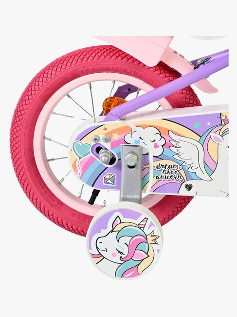Volare Unicorn Cykel 12 Tommer, Lilla