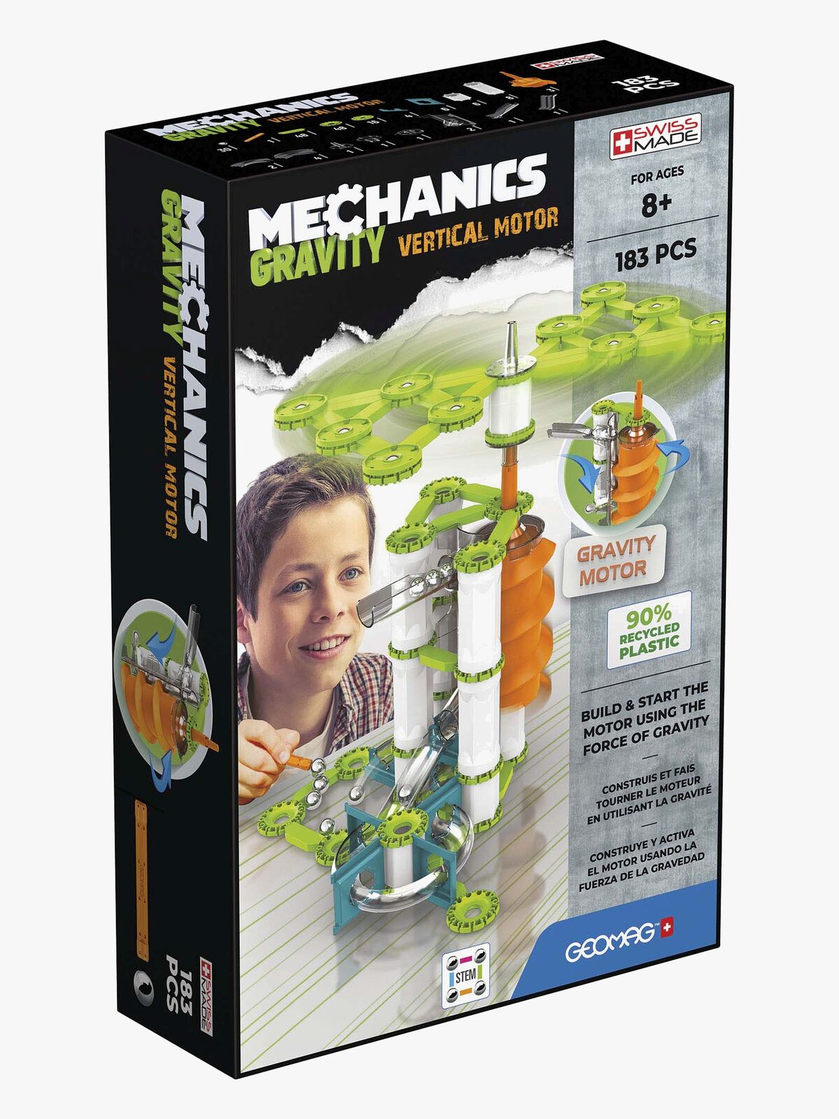 Geomag Mechanics Gravity  Vertikalt Kuglebanesystem 183 Brikker