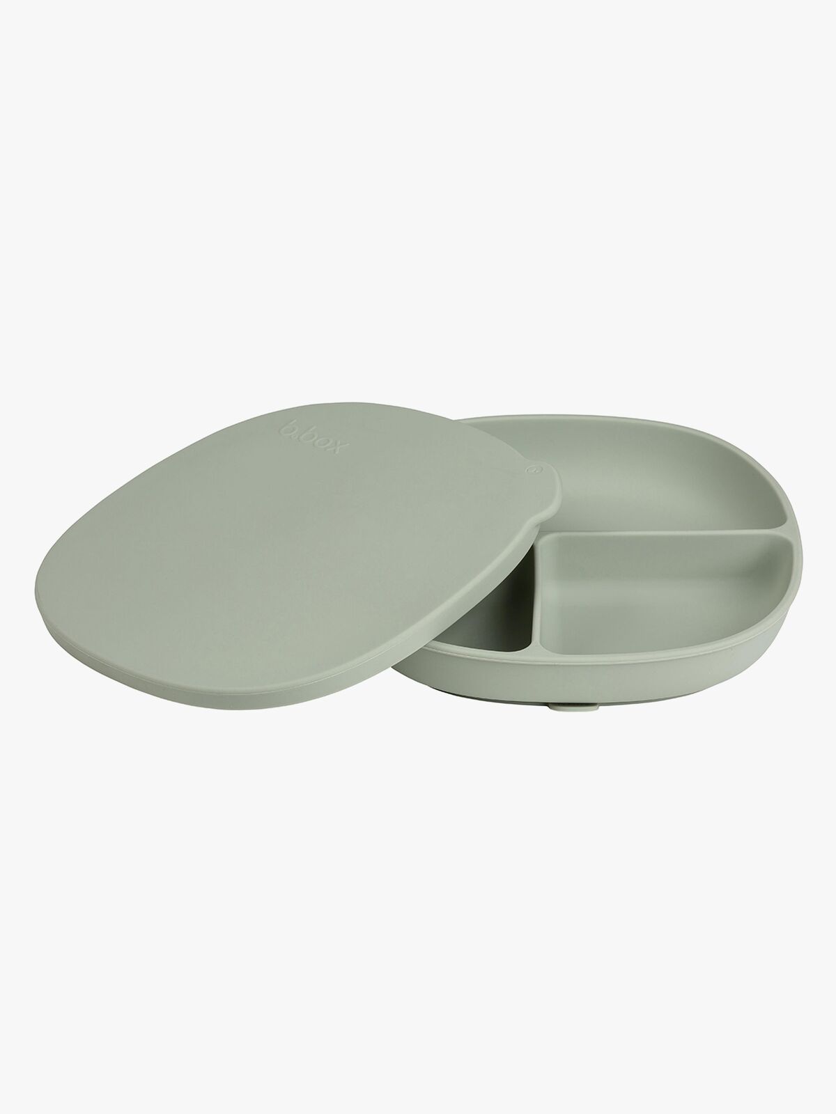 b.box Tallerken med Låg Silikone, Sage