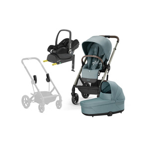 Cybex BALIOS S Lux Duovogn inkl. Maxi-Cosi CabrioFix i-Size Autostol Baby & Base, Sky Blue/Taupe