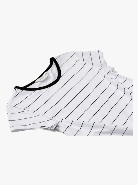 Luca & Lola Barletta Top, White/Black Stripes