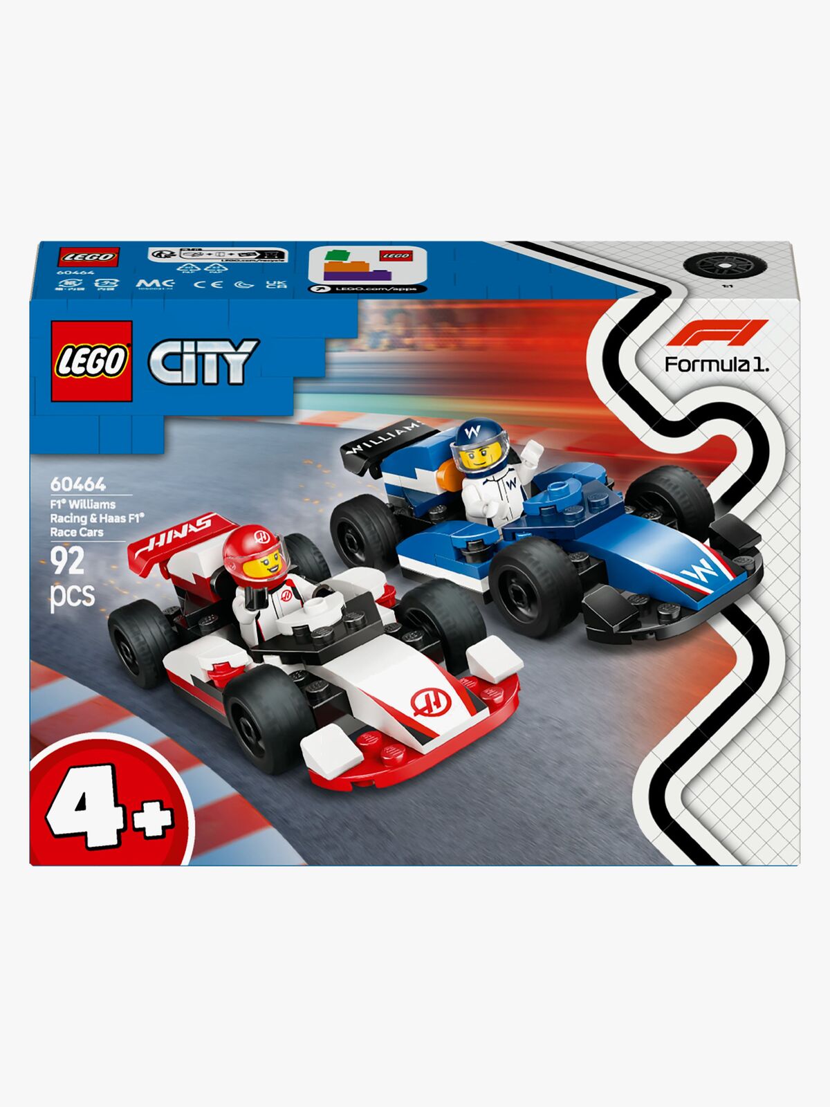 LEGO City 60464 F1 Williams Racing og Haas F1-racerbiler