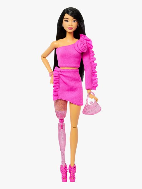 Barbie Deluxe Style Dukke Sort Hår & Benprotese