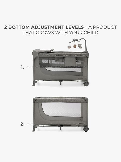 Kinderkraft JOY 2 Weekendseng med Tilbehør, Dark Grey