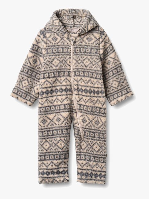 Wheat Allo Fleecedragt, Warm Sand Jaquard