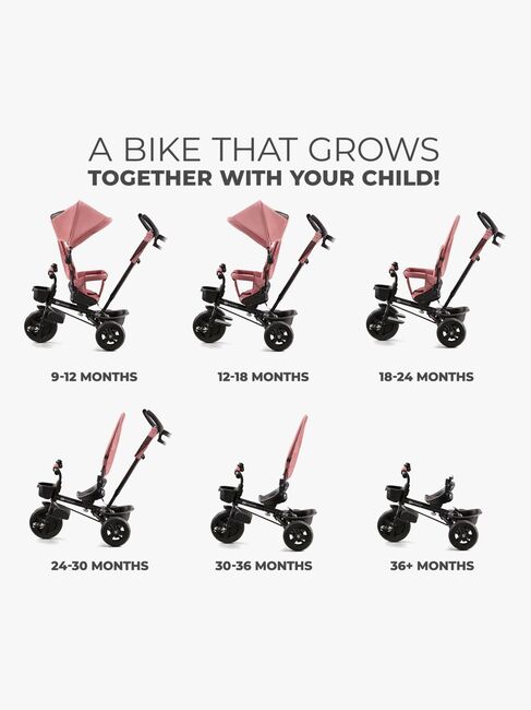 Kinderkraft AVEO 6-i-1 Trehjulet Cykel, Pink