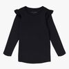Hyperfied Frill Sleeve Top, Anthracite