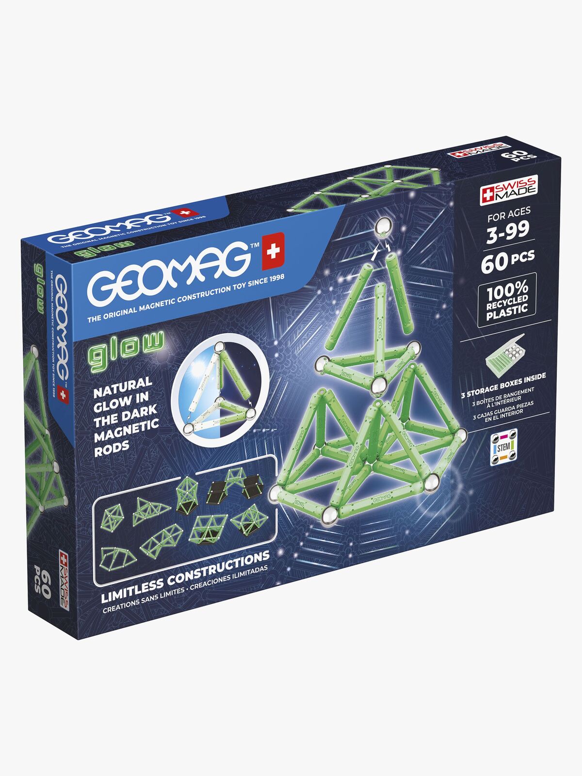 Geomag Glow Byggesæt 60 Dele