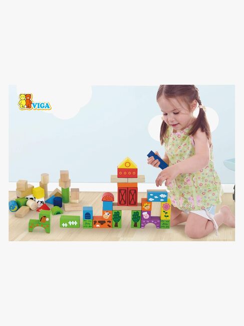 VIGA Træklodser Bondegård 50 Stk.