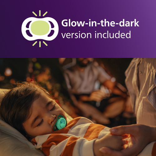 Philips Avent Ultra Air-sut Night 0-6m 2-pak, Blå/Lysgrøn
