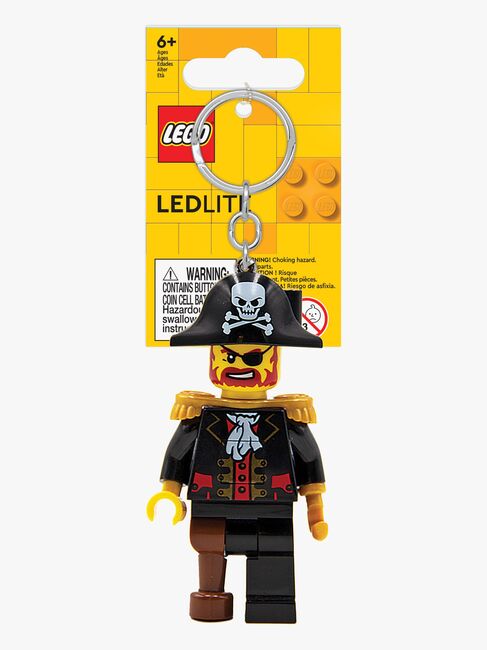 LEGO® Ikonisk Kaptajn Brickbeard Nøglering med LED-lys
