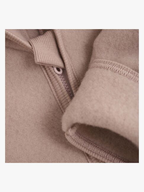 Huttelihut Flyverdragt Merinould med Ører, Mahogany Rose