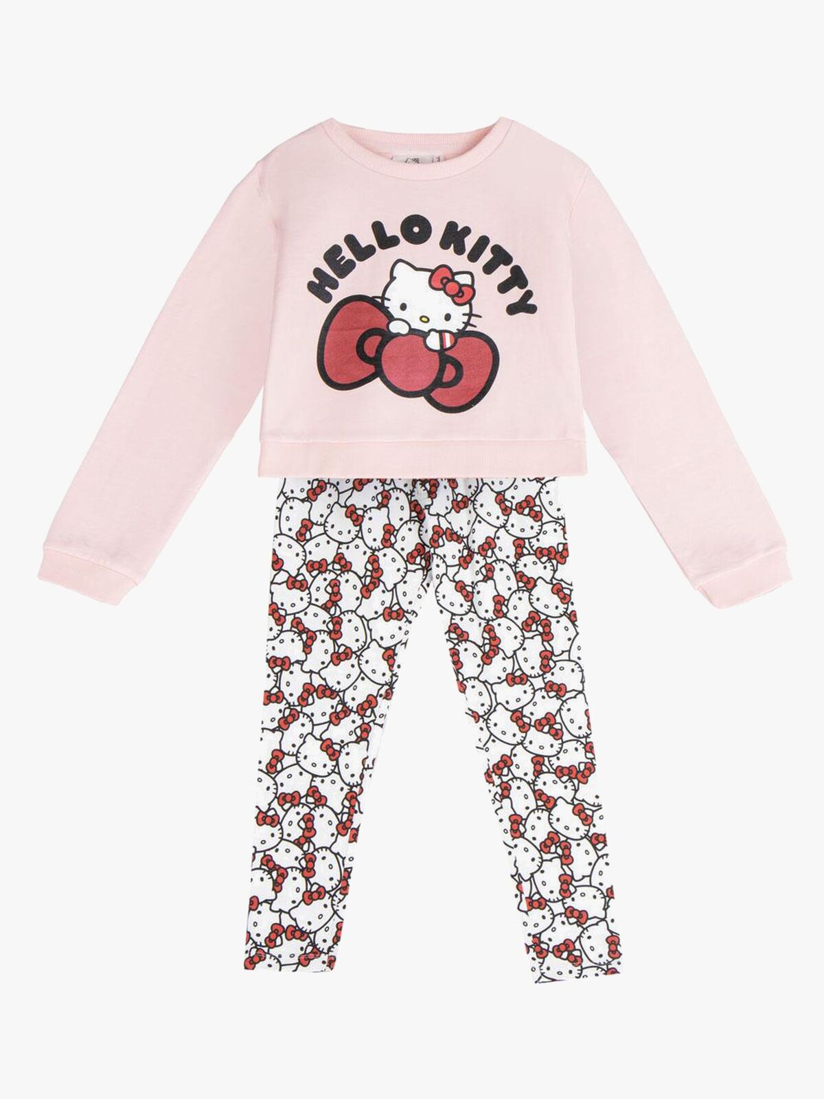 Hello Kitty-sæt med sweater og bukser, pink